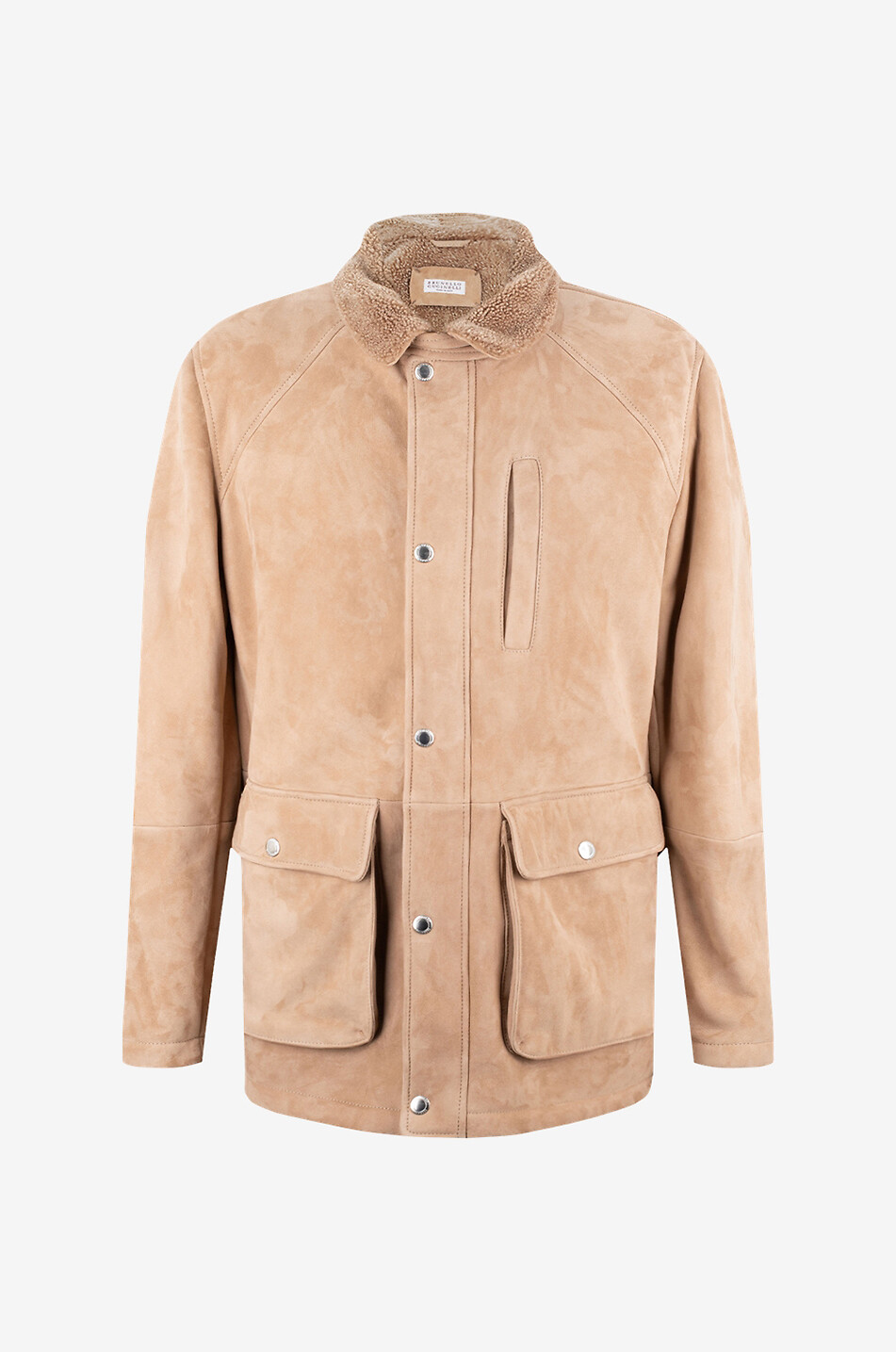 BRUNELLO CUCINELLI Parka aus Velours-Shearling Herren KAMELFARBEN 1