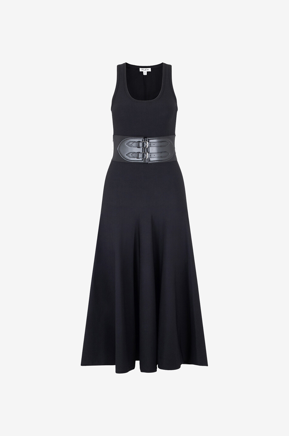 Ceinture long sleeveless knit dress