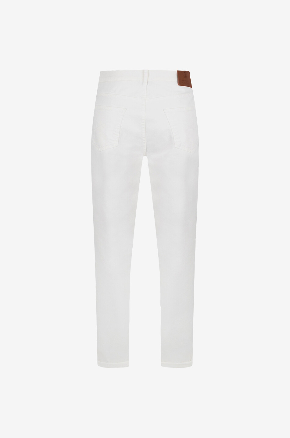 BRUNELLO CUCINELLI Jeans aus leichtem Stretch-Denim Traditional Fit Herren WEISS 2