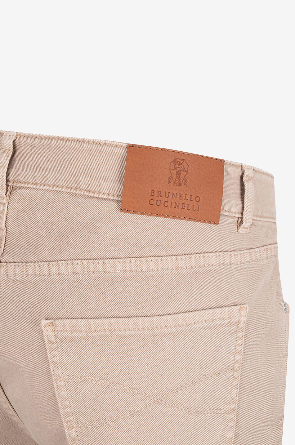 BRUNELLO CUCINELLI Jeans aus leichtem Stretch-Denim Traditional Fit Herren MITTELBRAUN 5