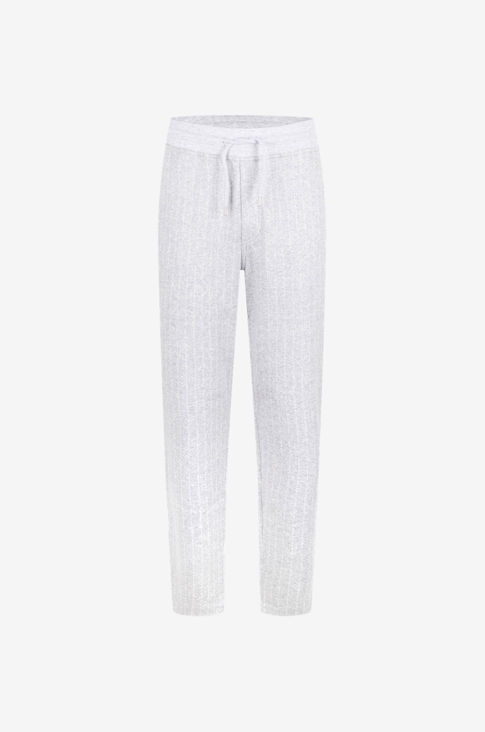BRUNELLO CUCINELLI Pinstripe adorned double sweat cotton and cashmere joggers Men LIGHT GREY 1
