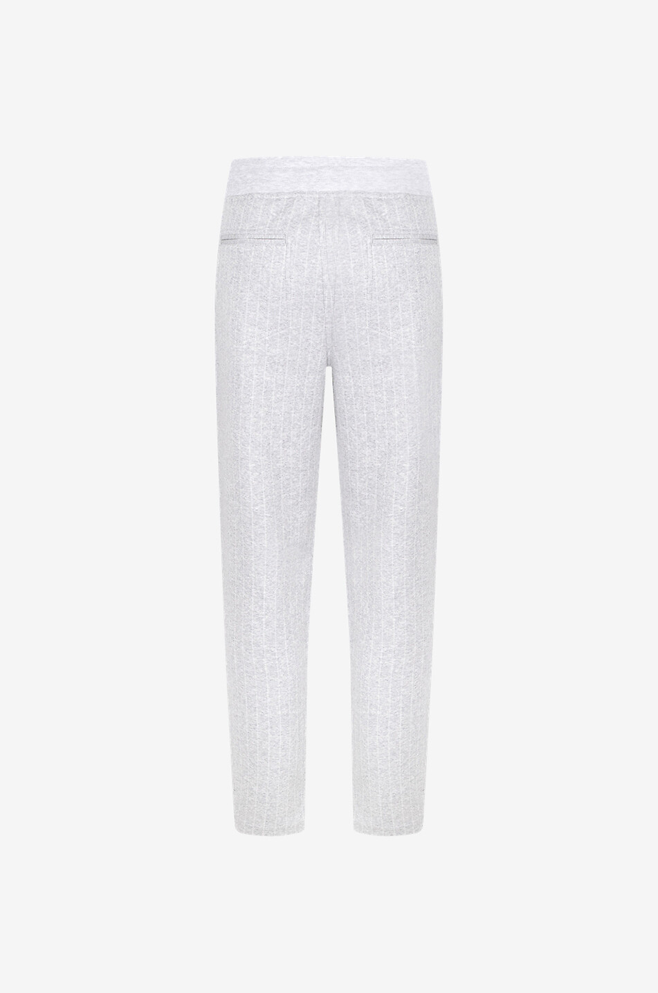 BRUNELLO CUCINELLI Pinstripe adorned double sweat cotton and cashmere joggers Men LIGHT GREY 2