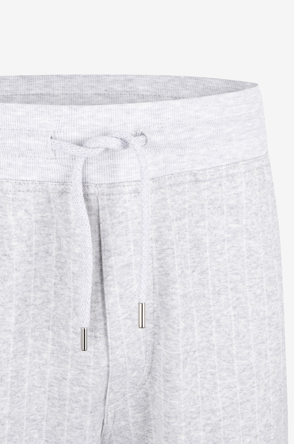 BRUNELLO CUCINELLI Pinstripe adorned double sweat cotton and cashmere joggers Men LIGHT GREY 3