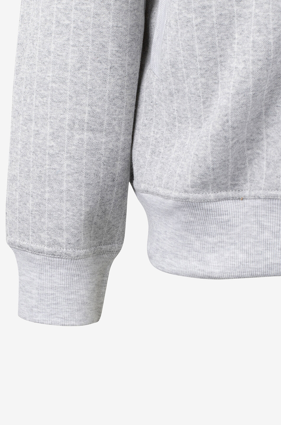 BRUNELLO CUCINELLI Sweat-shirt zippé en molleton double de coton et cachemire milleraie Homme GRIS CLAIR 3