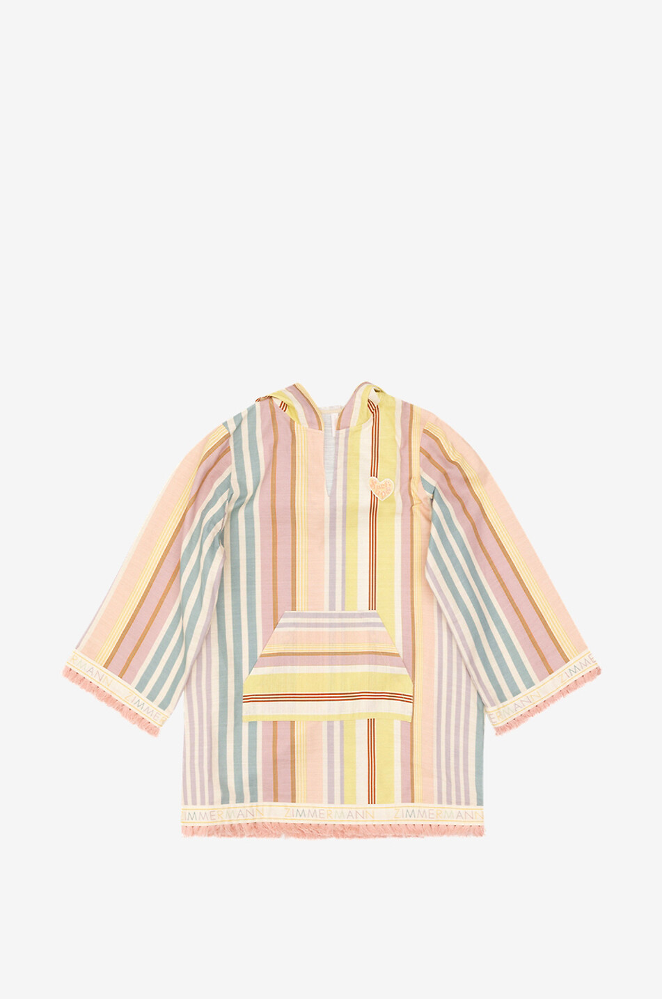 Halliday Hooded striped girl's beach caftan