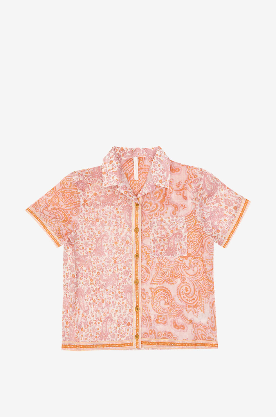 Mädchen-Voile-Kurzarmhemd Ottie Pocket