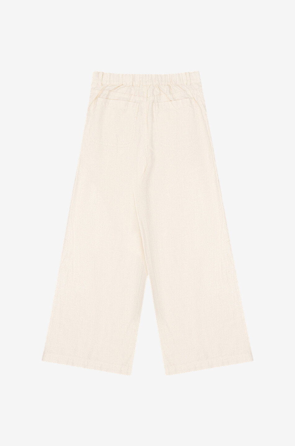 ZIMMERMANN Mädchenhose mit weitem Bein und Spitzenpatchs Halliday Denim Mädchen CREMEFARBEN 2