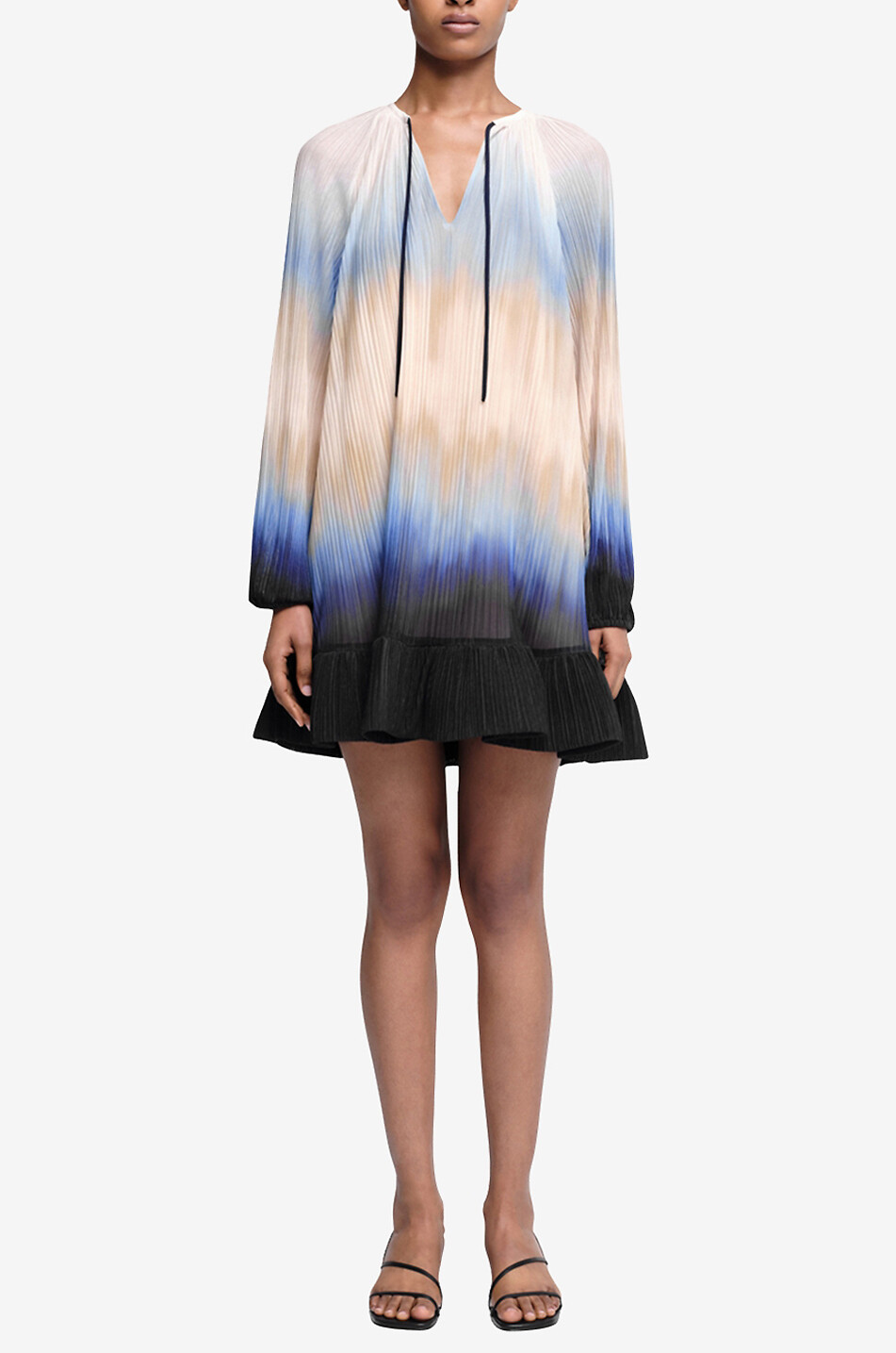 SIMKHAI Adasia short pleated peplum dress Women MULTI COLOURED 3