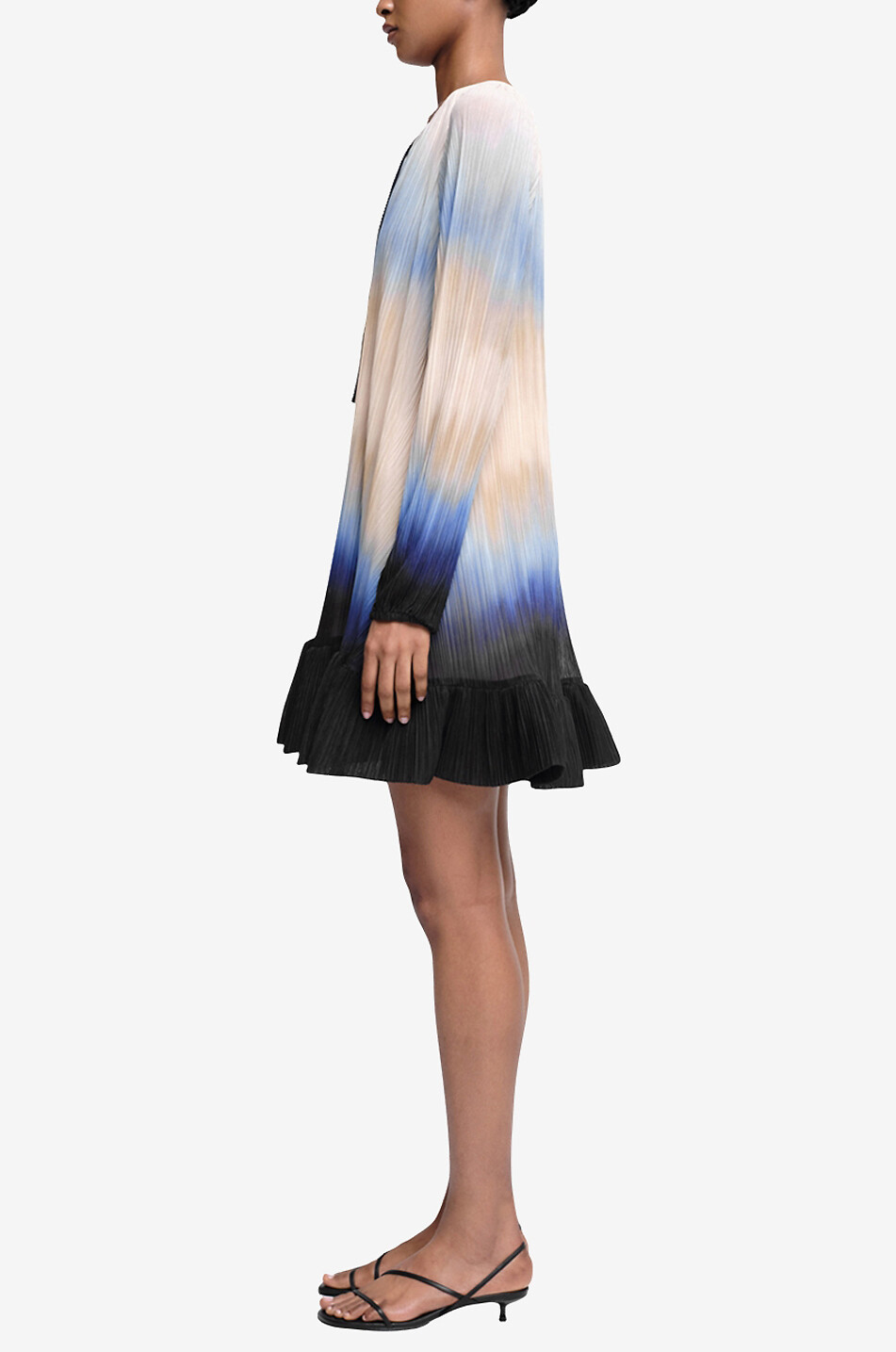 SIMKHAI Adasia short pleated peplum dress Women MULTI COLOURED 4
