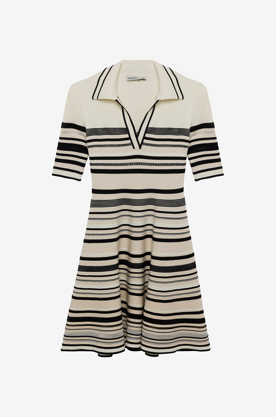 Dessie short striped knit dress
