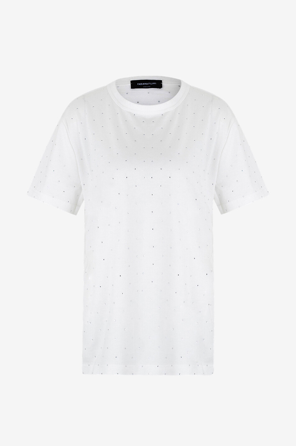 FABIANA FILIPPI 半袖Tシャツ 42 ホワイト FABIANA FILIPPI 半袖Tシャツ 42 ホワイト Fabiana Filippi bead