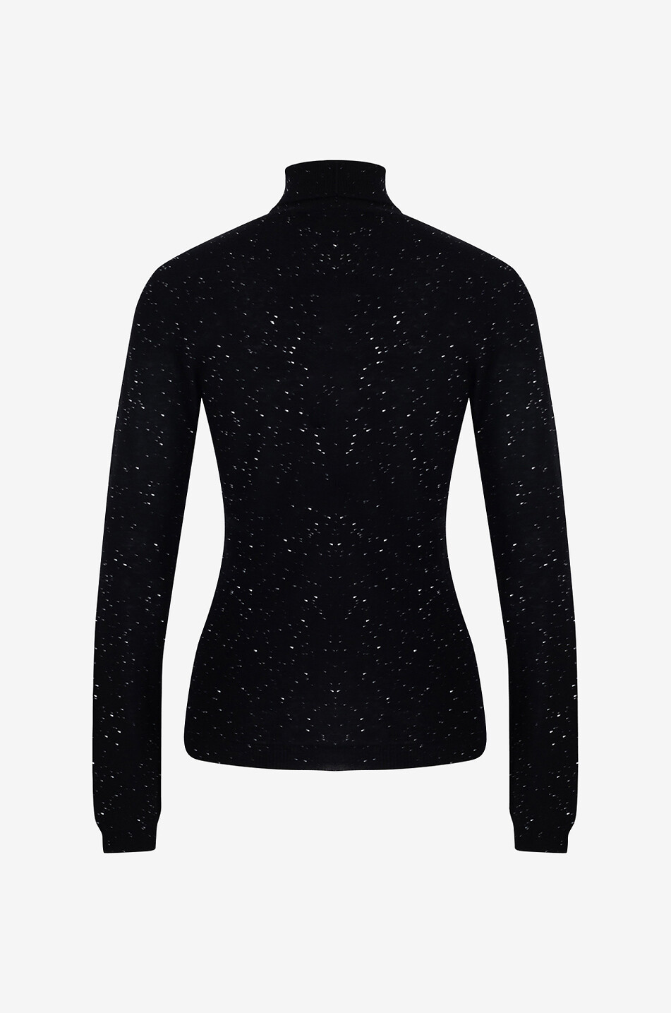 FABIANA FILIPPI Pull fin à col roulé en laine à sequins Femme NOIR 2