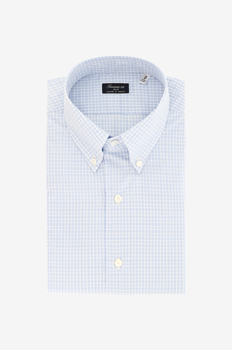 Leonardo checked cotton long-sleeved shirt
