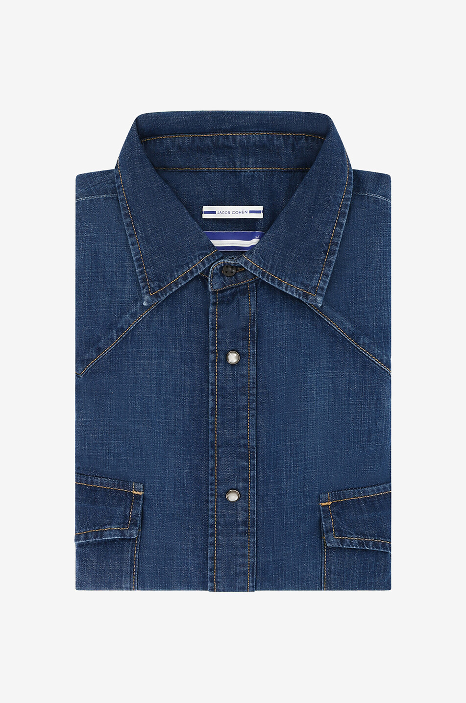 Chemise à manches longues en denim Western