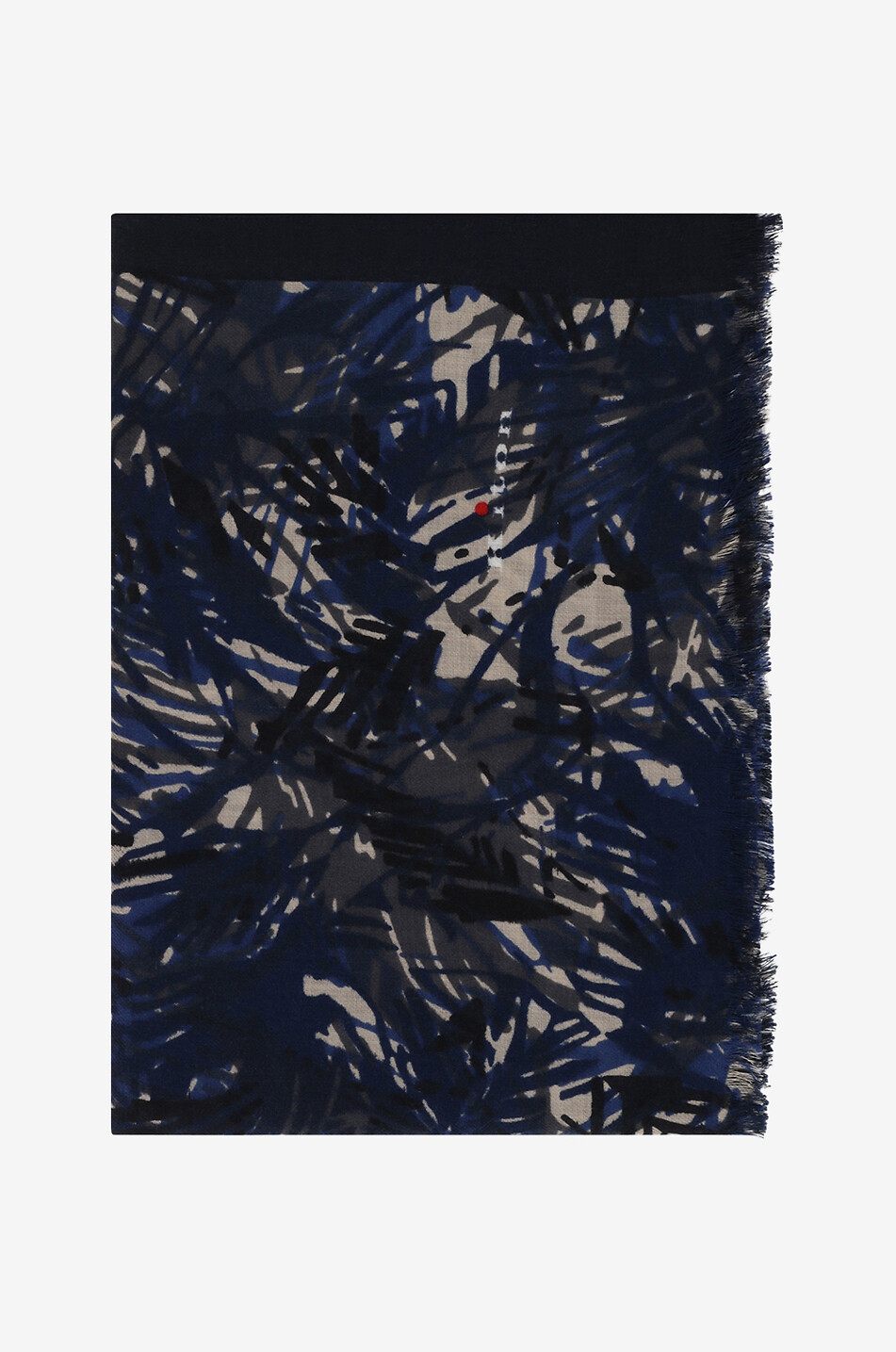 Cashmere scarf with abstract patterns
