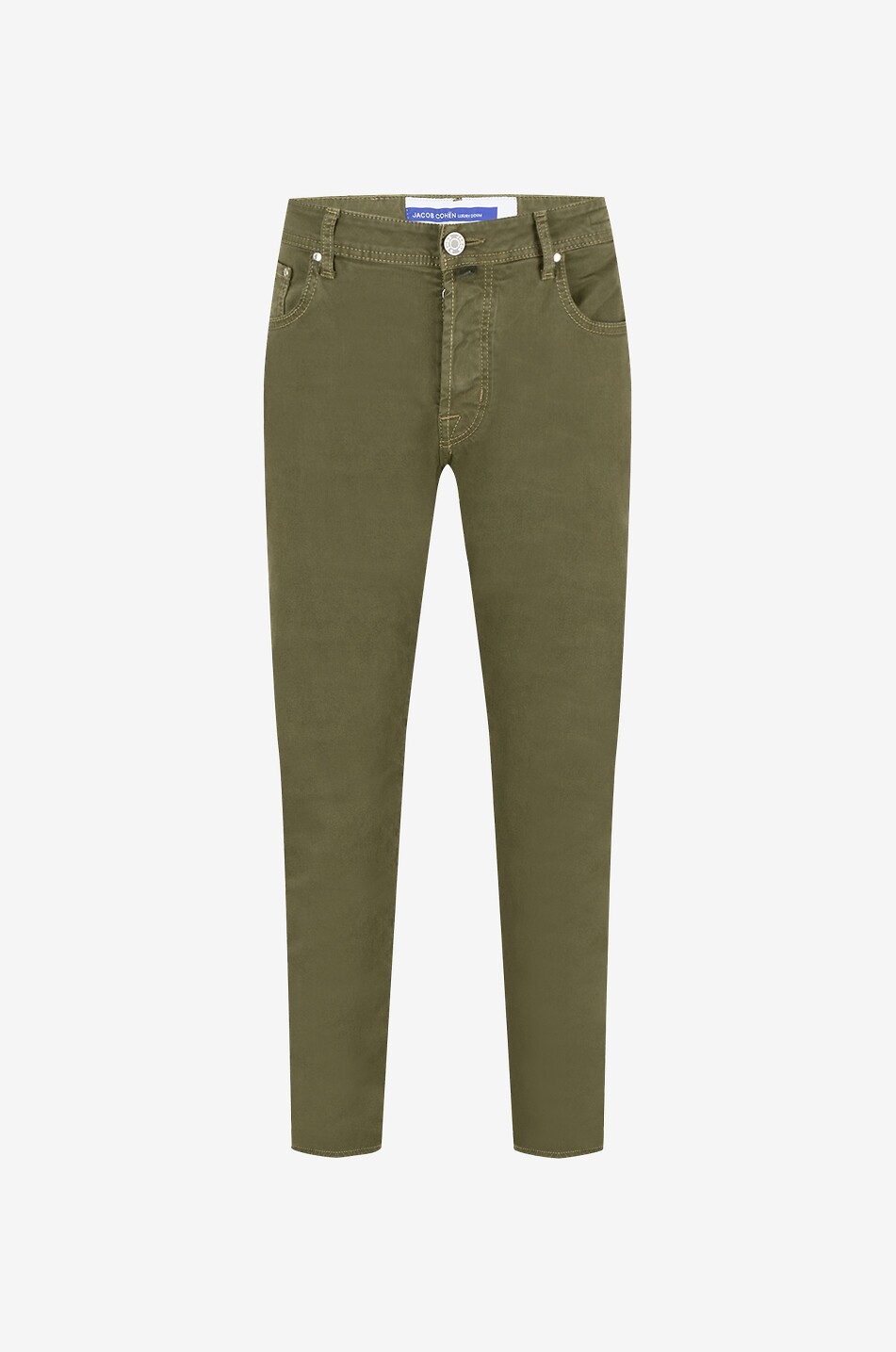 JACOB COHEN Jean droit teint en coton et lyocell Bard Homme VERT MOYEN 1