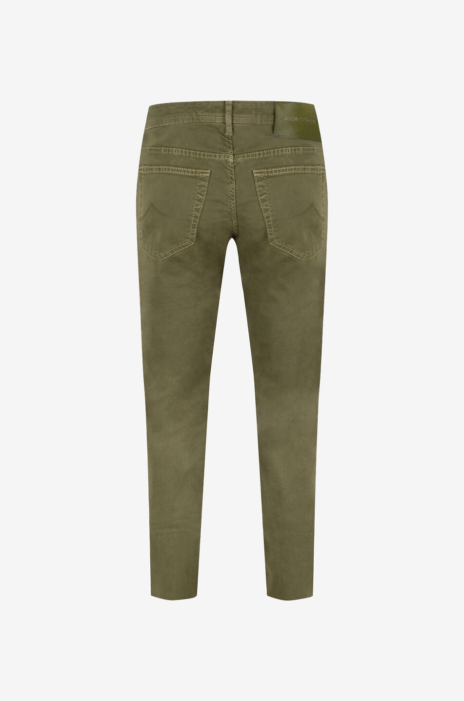 JACOB COHEN Jean droit teint en coton et lyocell Bard Homme VERT MOYEN 2