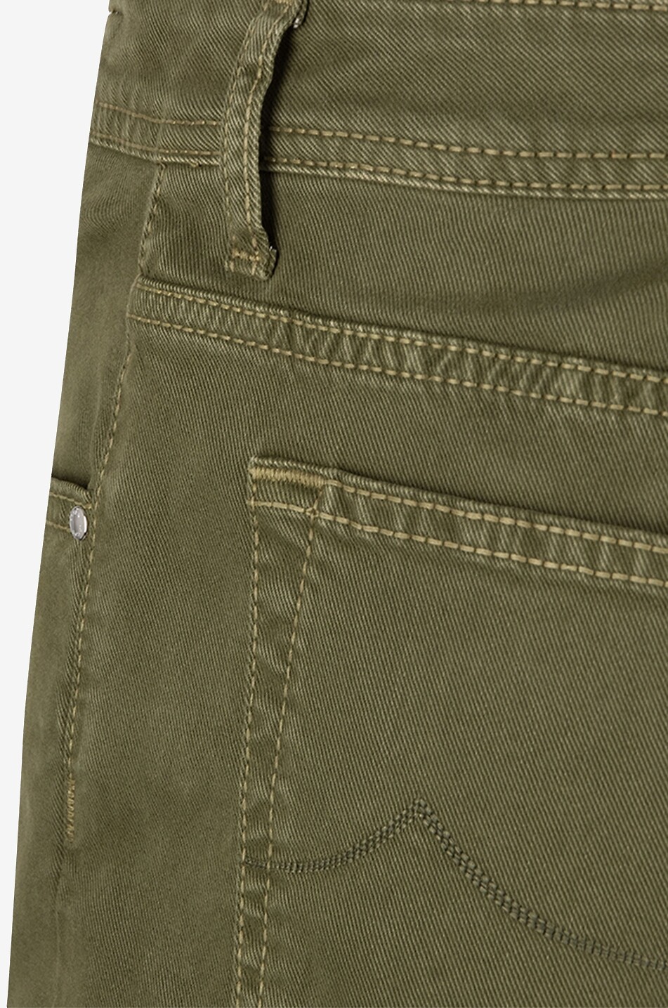 JACOB COHEN Jean droit teint en coton et lyocell Bard Homme VERT MOYEN 3