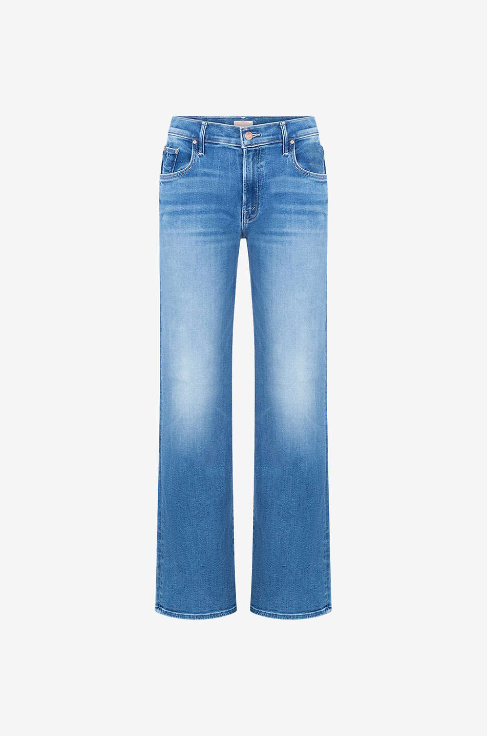 Jeans mit geradem Bein aus Baumwolle und Modal The Mid Rise Maven Sneak