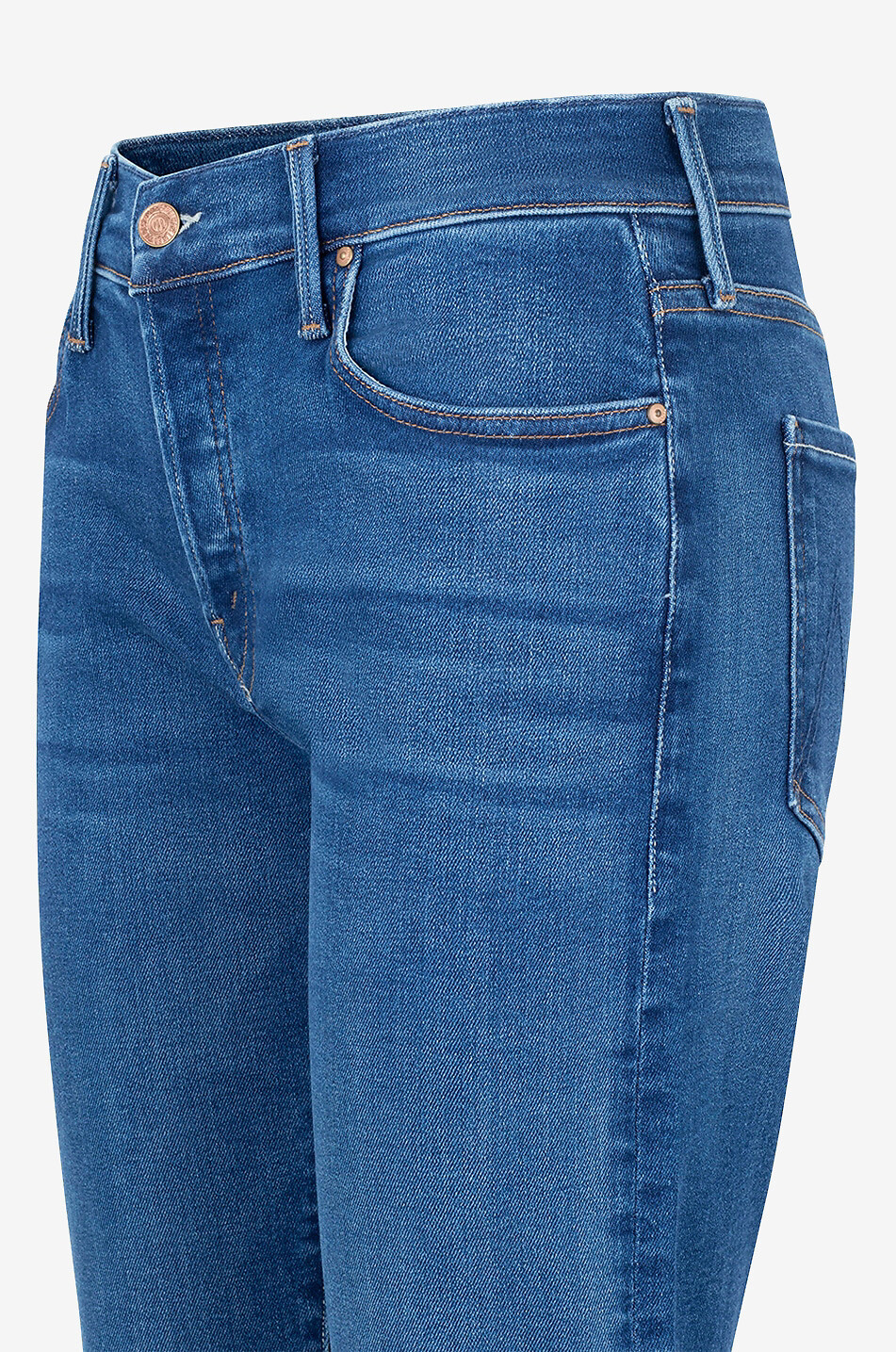 MOTHER The Slider Hover cotton and modal straight-leg jeans Women BLUE 3