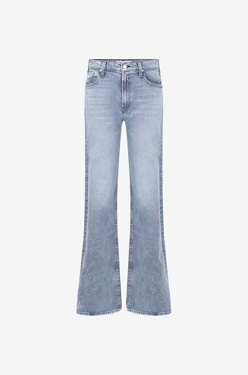 The Bookie Heel cotton flared-leg eans