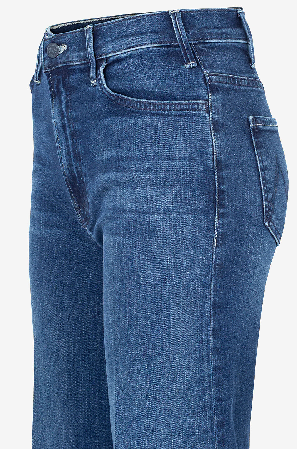MOTHER Jeans mit ausgestelltem Bein aus Baumwolle The Hustler Roller Sneak Damen BLAU 3