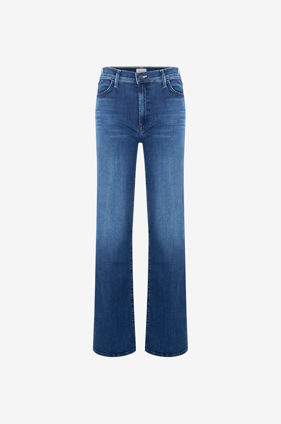 MOTHER Jeans mit ausgestelltem Bein aus Baumwolle The Hustler Roller Sneak Damen BLAU 1