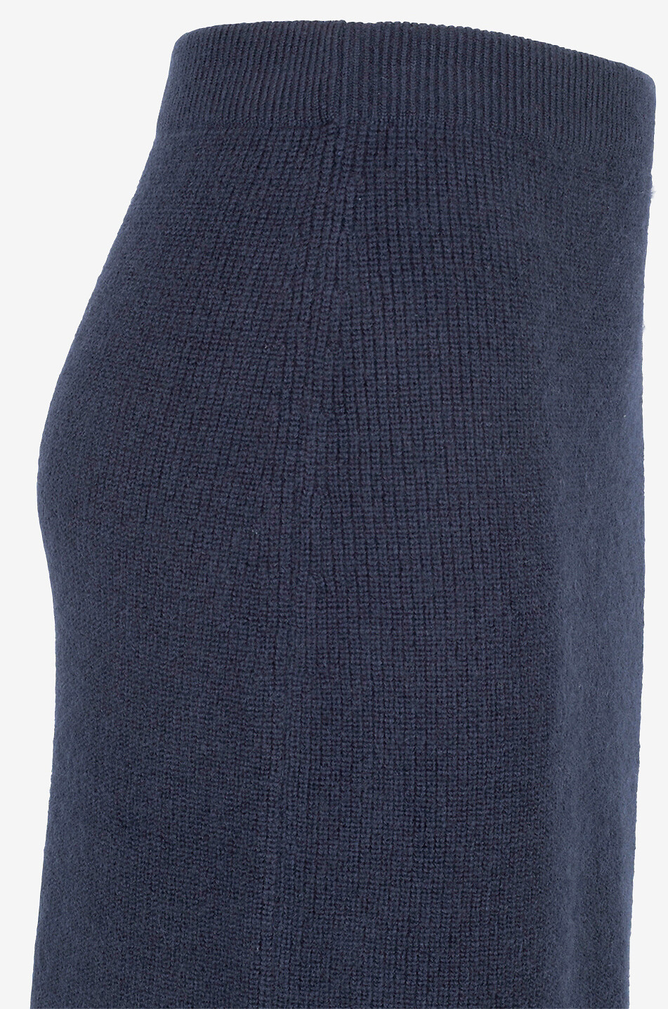 FABIANA FILIPPI Jupe midi ajustée en maille côtelée de mohair mélangé Femme BLEU FONCE 3