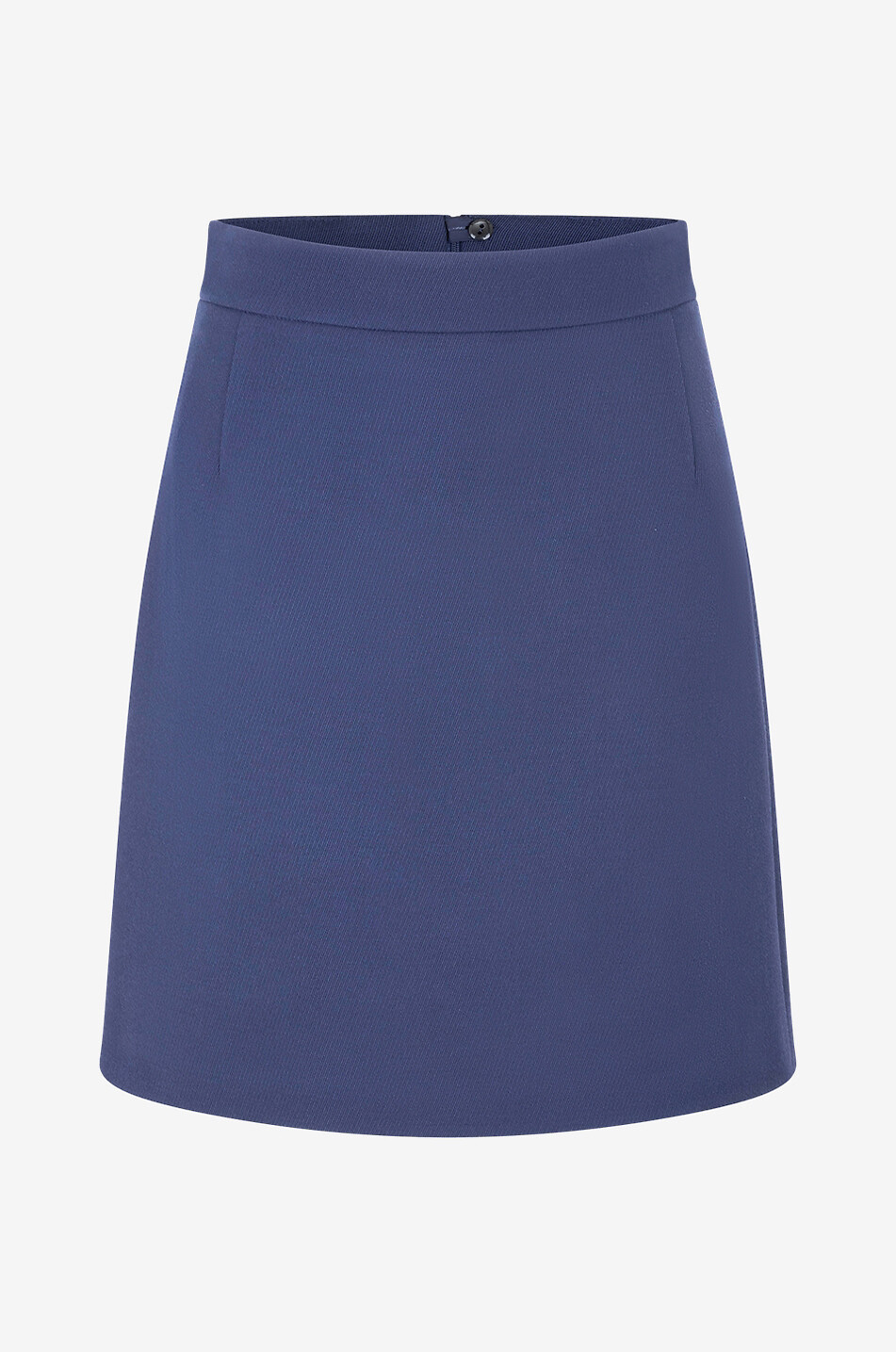 Jupe trapèze courte en sergé de laine