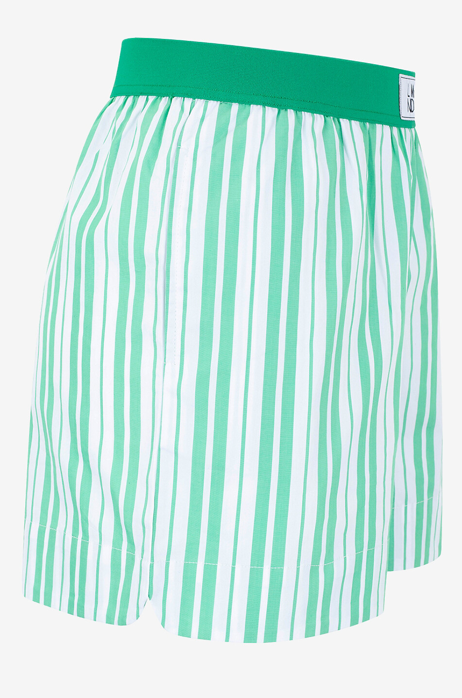LMND Short rayé en coton Chiara Femme VERT 3