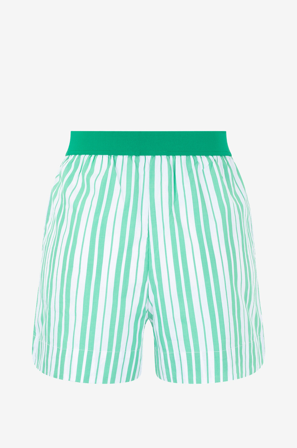 LMND Short rayé en coton Chiara Femme VERT 2