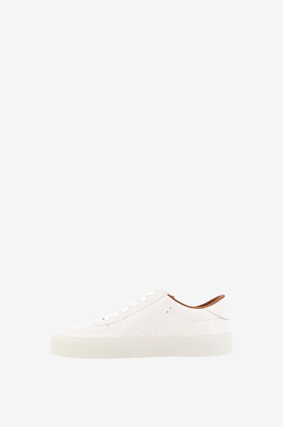 MONCLER Monclub low-top leather sneakers Men WHITE 3