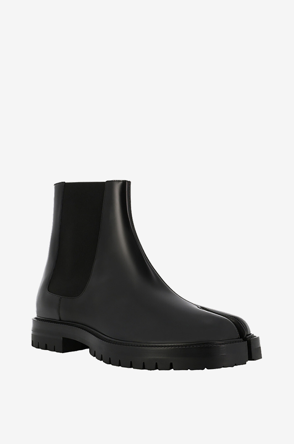 MAISON MARGIELA Tabi brushed leather Chelsea ankle boots Men BLACK 1