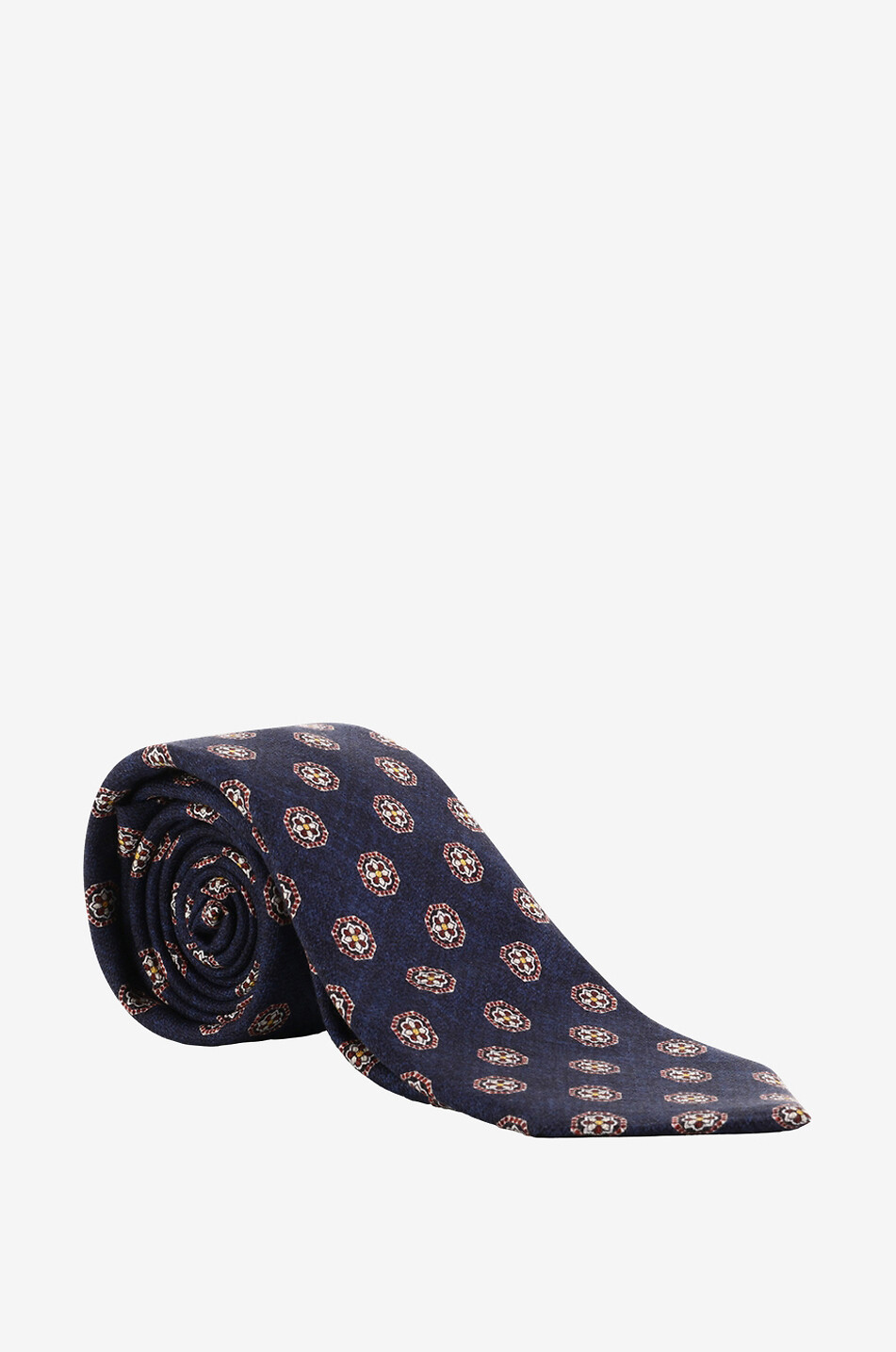 KITON Seidenkrawatte mit Medaillonmotiven Herren DUNKELBLAU 1