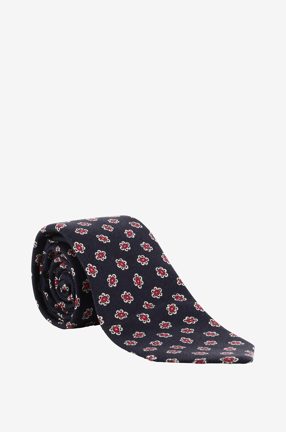 Cravate en soie à motifs floraux