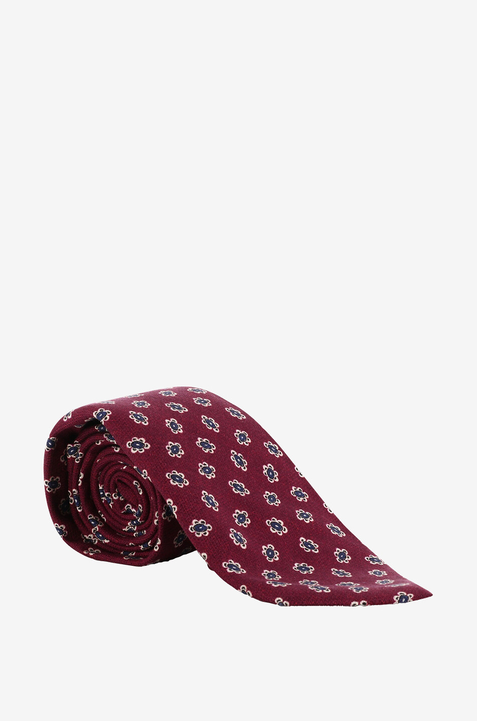 Flower adorned silk tie