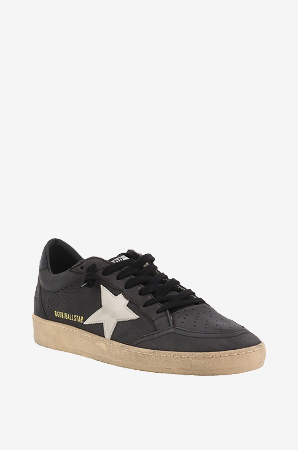 GOLDEN GOOSE Ball Star nubuck and nappa leather low-top sneakers Men DARK GREY 1