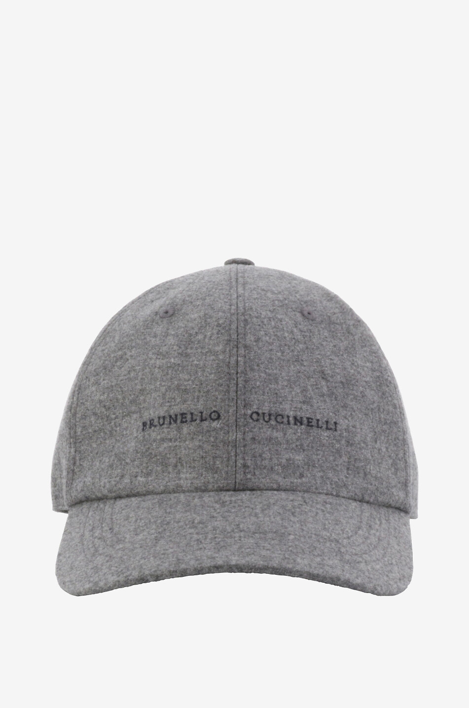 BRUNELLO CUCINELLI Cashmere and silk felt baseball cap Men LIGHT GREY 1
