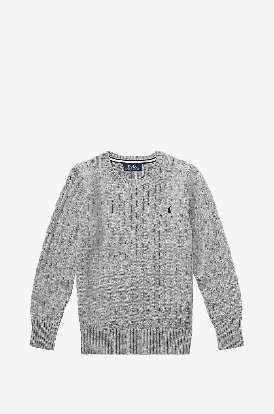 Pony boy s cable knit crewneck cotton jumper POLO RALPH LAUREN Bongenie