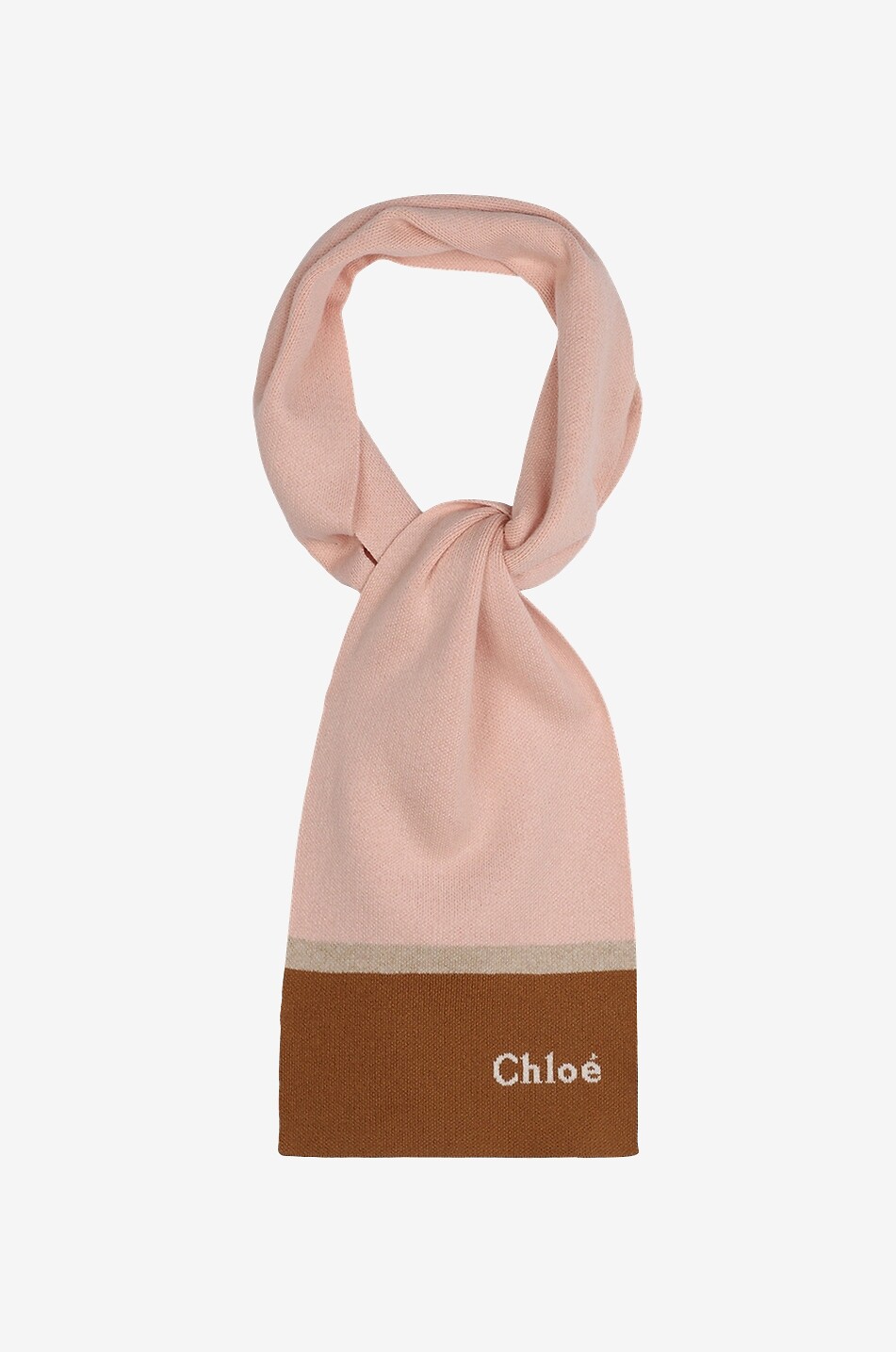 Colourblock girl's knit scarf