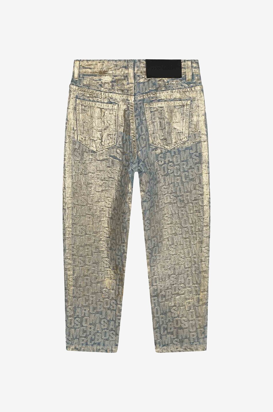 Monogram girl's metallic jacquard jeans