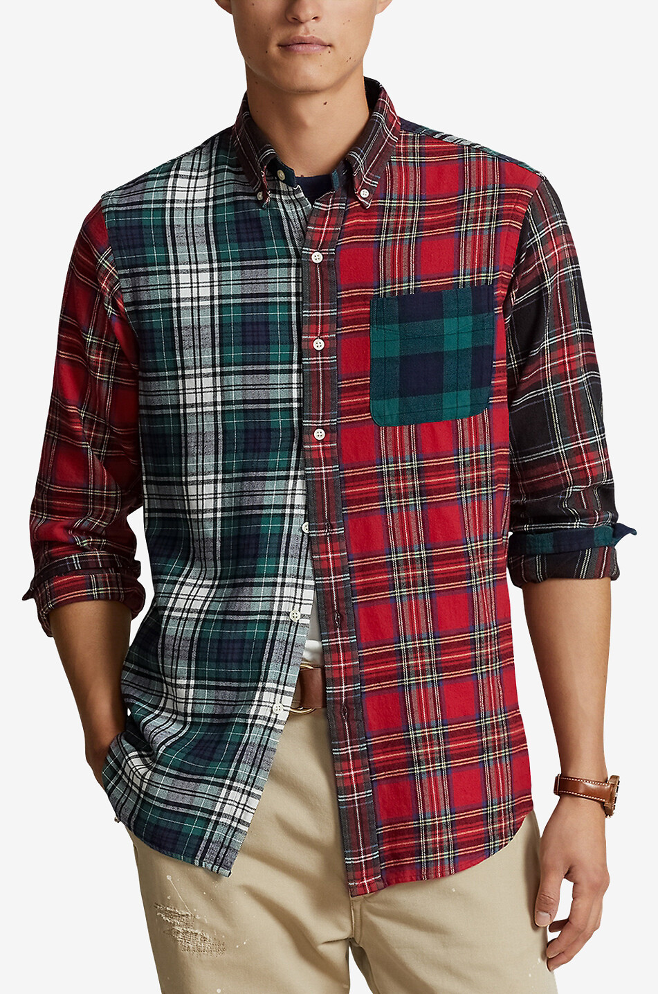 POLO RALPH LAUREN Classic Fit Fun patchwork effect patch shirt Men MULTI COLOURED 2