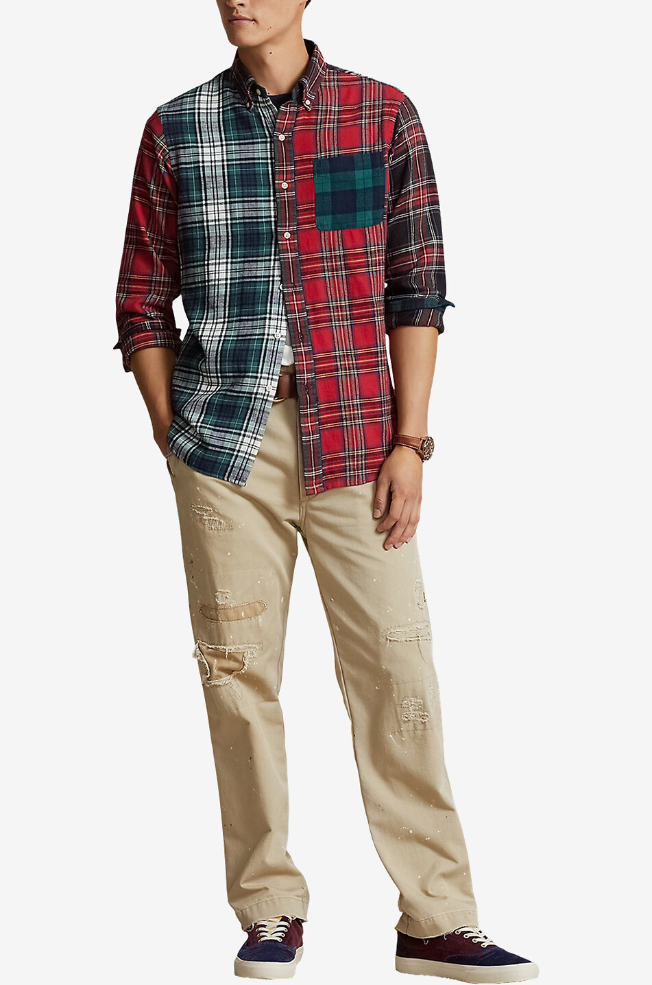 POLO RALPH LAUREN Classic Fit Fun patchwork effect patch shirt Men MULTI COLOURED 4