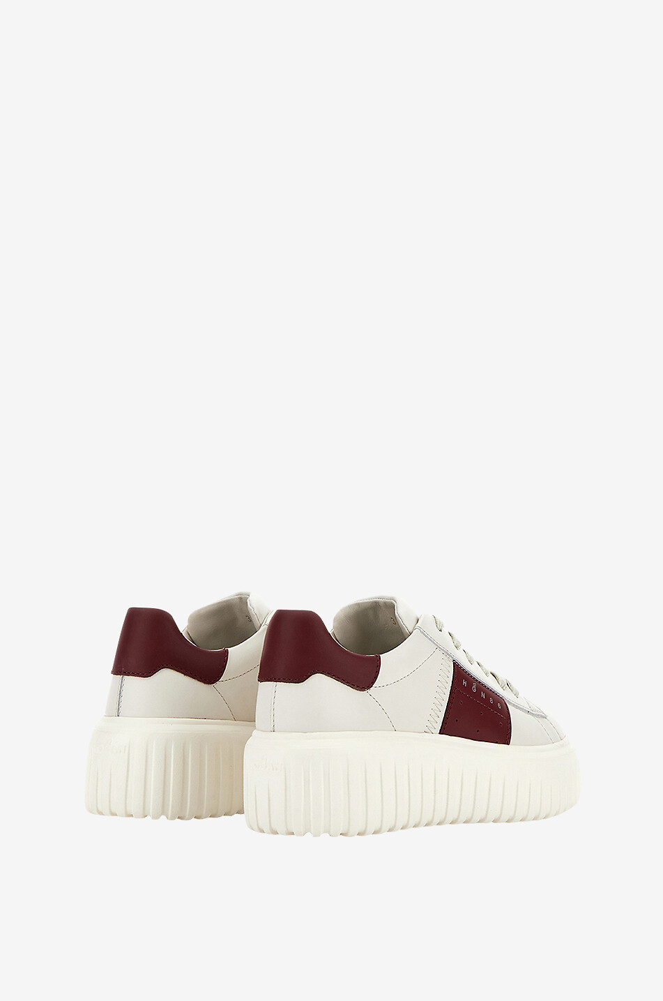 Baskets à plateau en cuir bicolore Hogan H-Stripes