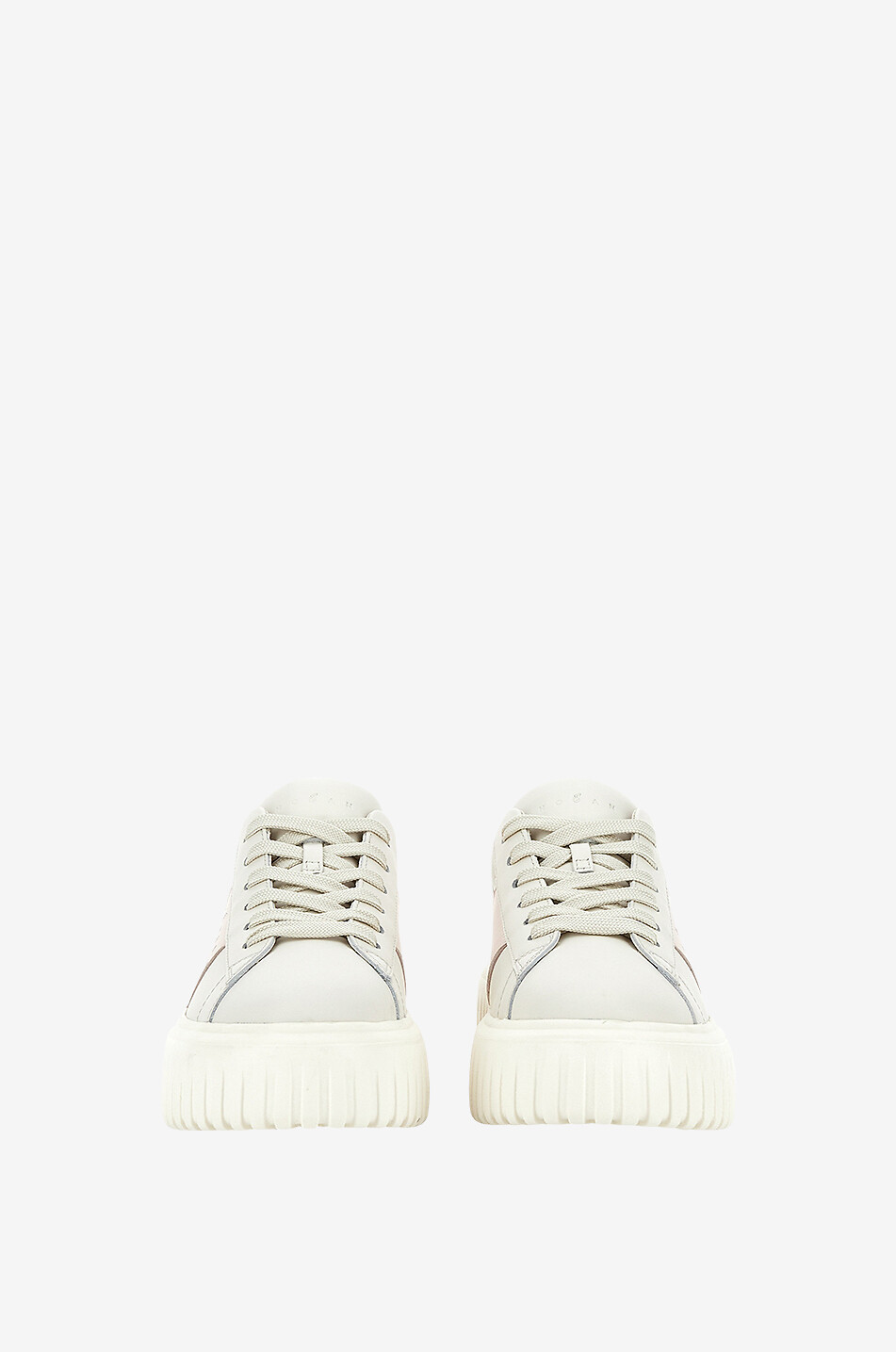 Baskets basses à lacets en cuir lisse Hogan H-Stripes