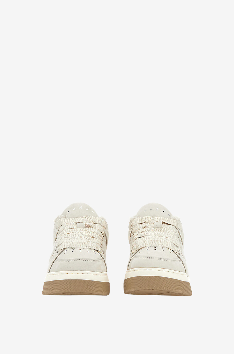 HOGAN Hogan H667 faux-fur trimmed low-top sneakers Women BEIGE 3