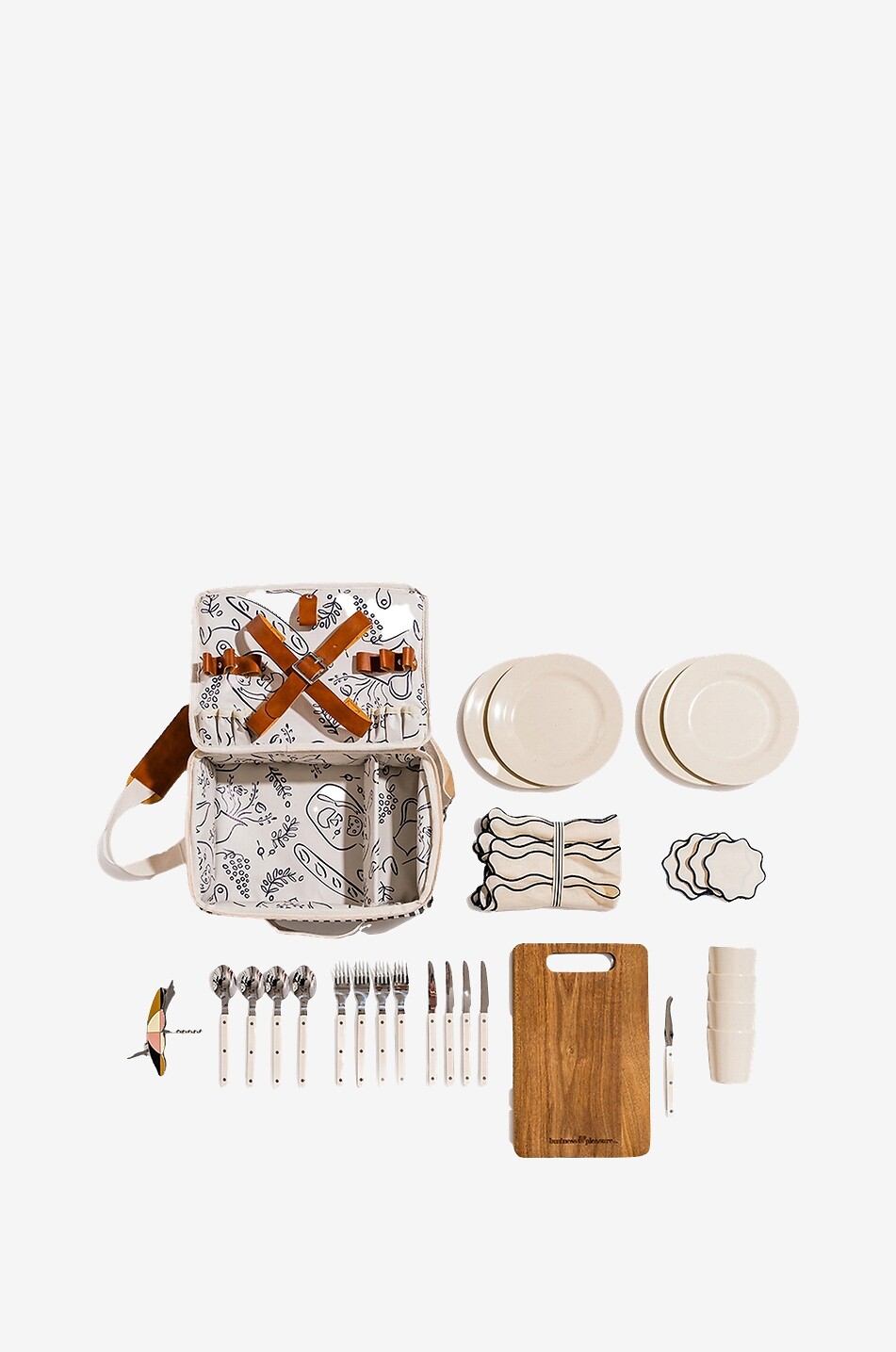 BUSINESS & PLEASURE CO. Set de pique-nique The Picnic Set Lauren's Navx Stripe Maison BLEU 3