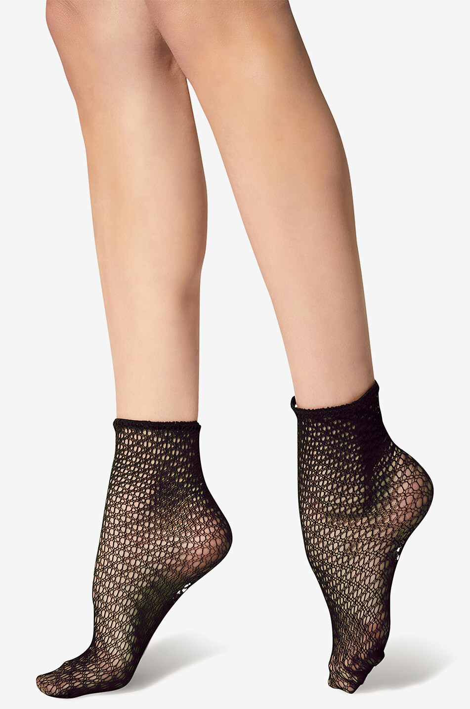 WOLFORD Netzsocken Fine Net Damen SCHWARZ 3
