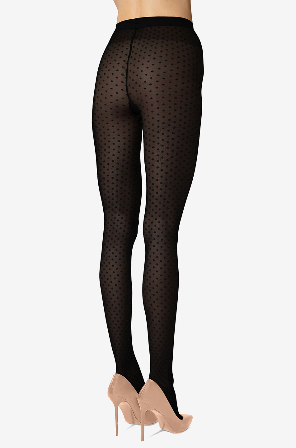 WOLFORD Getupfte Strumpfhose Satin Touch Damen SCHWARZ 3