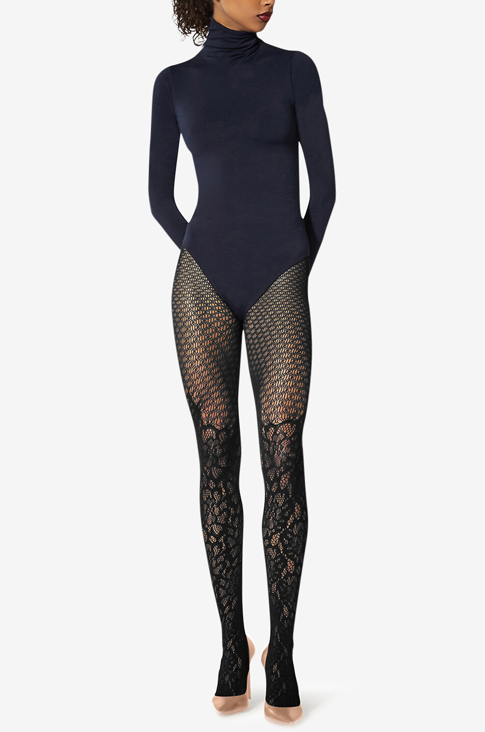 WOLFORD Lace Tattoo lace tights Women BLACK 4